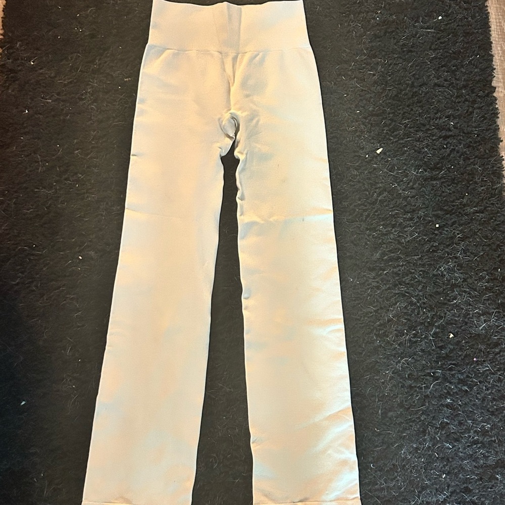 Cream flare leggings size small!